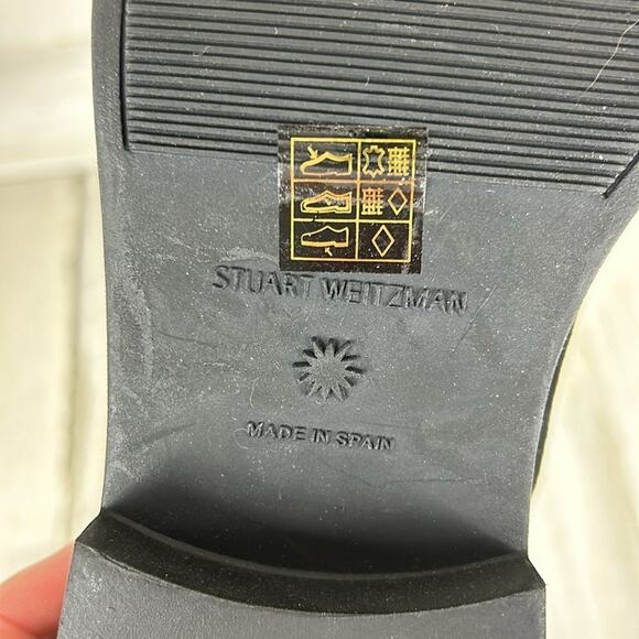 Stuart Weitzman Henley Chelsea womens 9B Black Suede Ankle Boots - Picture 8 of 11